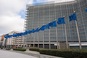 Berlaymontgebouw in Brussel met EU vlaggen